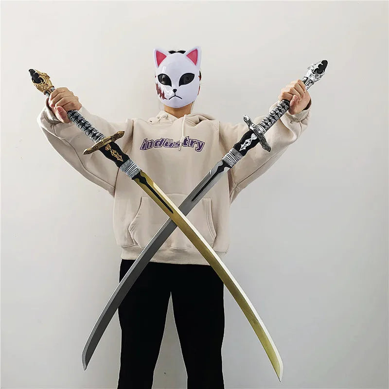 Nier: Automata 2B Cosplay Katana Weapon Props Sword Game Cosplay Weapons Sliver And Golden Wooden Halloween Prop