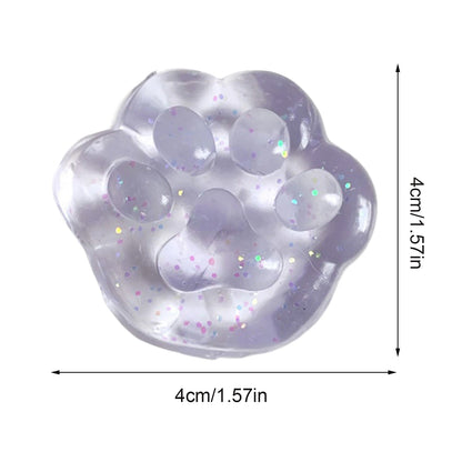 Cat Paw Squeeze Toy  Large Squeeze Cat Paw Toys Silicone PVC  Toys Sticky Soft Pinching  Decompressing Toy for Stress Relief