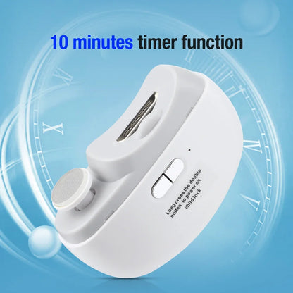 Electric Nail Clippers With Light Automatic Anicure Trimmer Adult Baby Fingernail Toe Scissors Pedicure Polishing Nails Cutter