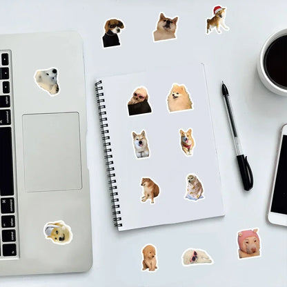 100pcs Funny Dog Stickers Cartoon Cute Decals Toy Stationery Guitar Phone Bicycle Laptop Luggage Car Graffiti Kids Sticker