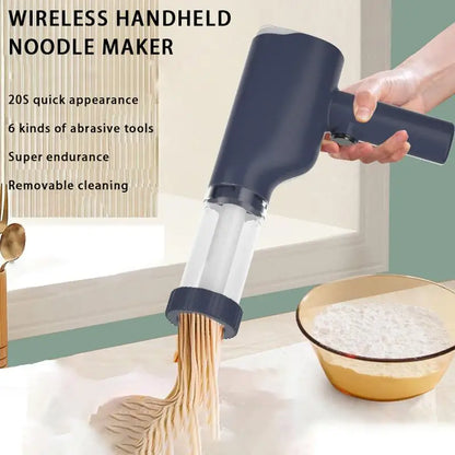 Handheld Electric Noodle Machine Cordless Noodle Press Automatic Pasta Maker with 6 Moulds Kitchen Smart Noodle Maker