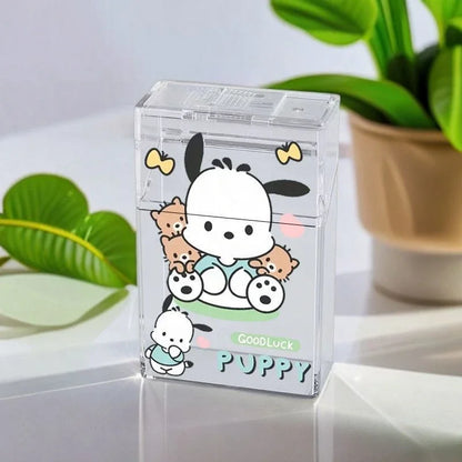 Cute Kuromi Cigarette Case , Hello Kitty Cinnamoroll Melody Anti-Crush Protection Smoking Card Photo Storage Box Girl's Gifts