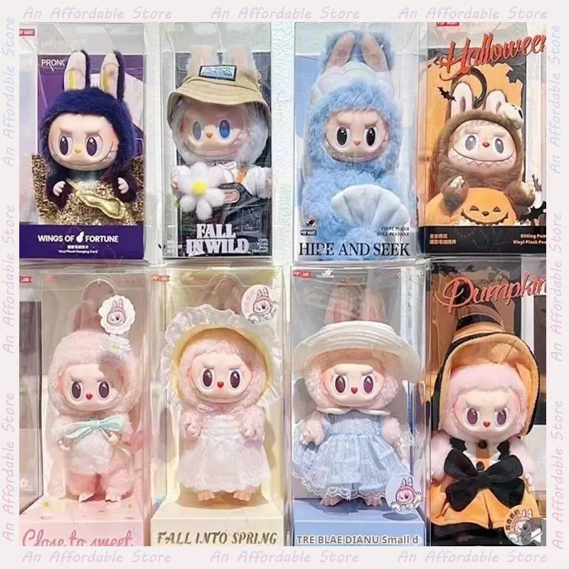 Labubu Skullpanda Mokoko Zimomo Halloween Labubu Keychain Doll Gift for everyone