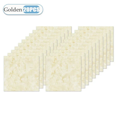 10/20/40PCS Simulated Thick Marble Tile Wall Sticker PVC Waterproof Self-adhesive Living Room Toilet Kitchen Home Floor Sticker