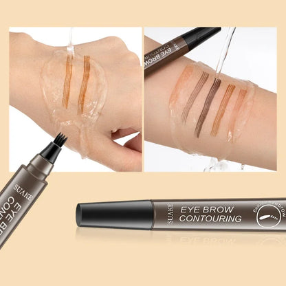 5 Colors Eyebrow Pencil Waterproof 4 Fork Tip Eyebrow Tattoo Pencil
