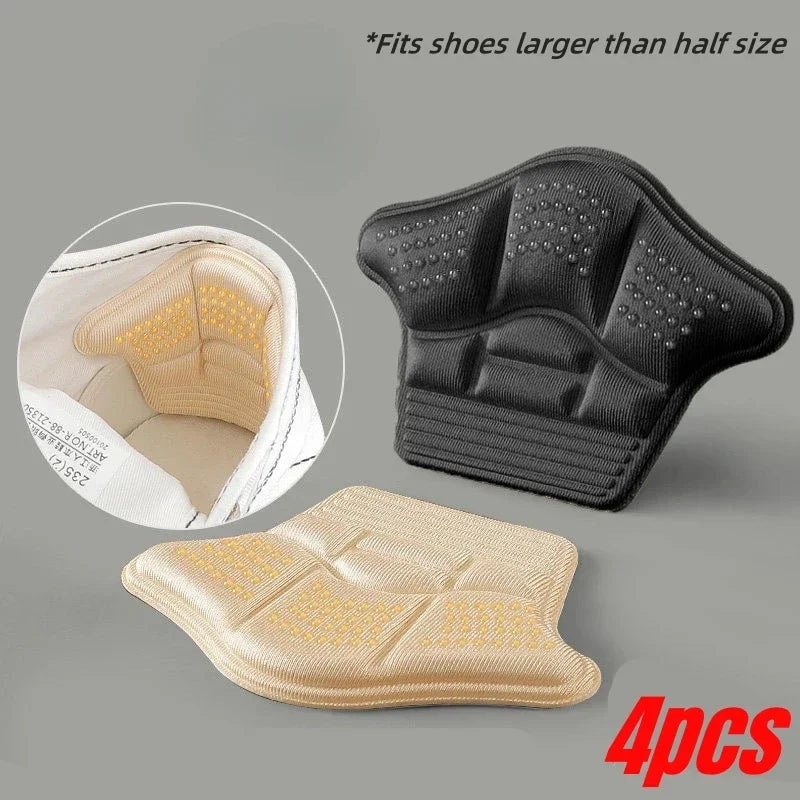 4Pcs Heel Stickers Heel Protectors Sneaker Shrinking Size Insoles Anti-wear Feet Heel Shoes Protector Sticker Patch Repair Pads