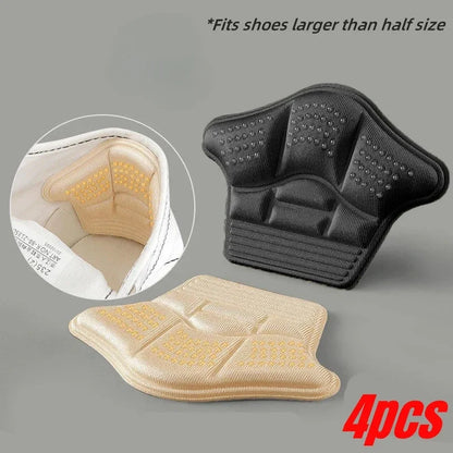 4Pcs Heel Stickers Heel Protectors Sneaker Shrinking Size Insoles Anti-wear Feet Heel Shoes Protector Sticker Patch Repair Pads