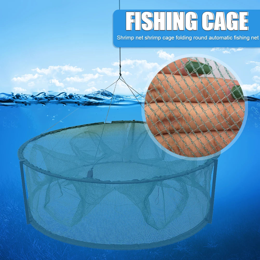 Automatic Fishing Net Shrimp Cage Foldable Fish Crab Trap Cast Fishing Network