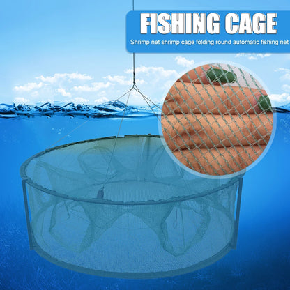 Automatic Fishing Net Shrimp Cage Foldable Fish Crab Trap Cast Fishing Network