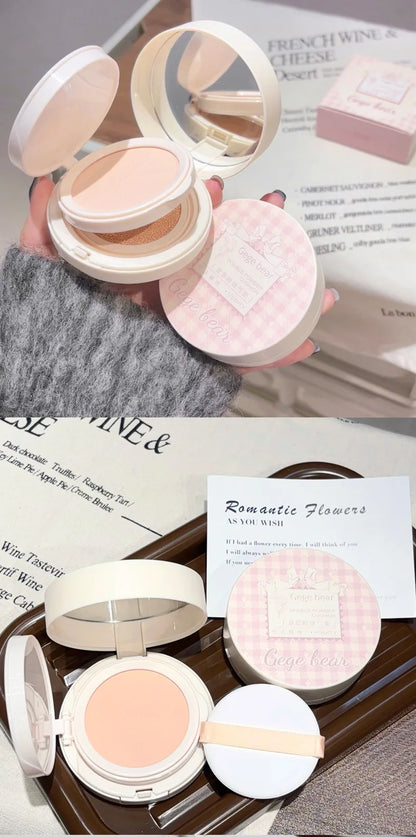 Matte Face Pressed Powder Oil Control Natural Full Coverage Moisturizing