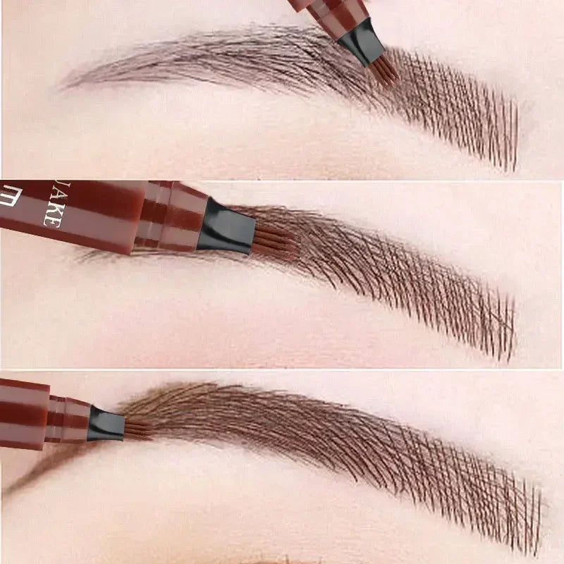 5 Colors Eyebrow Pencil Waterproof 4 Fork Tip Eyebrow Tattoo Pencil