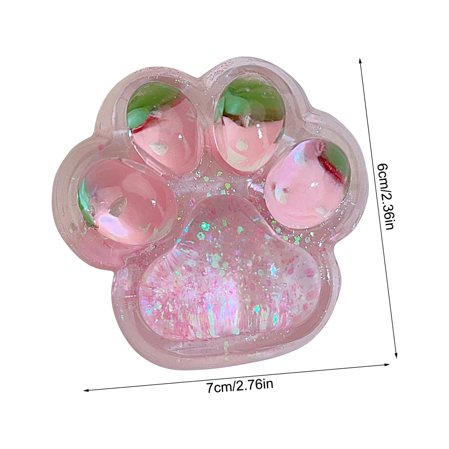 Cat Paw Squeeze Toy  Large Squeeze Cat Paw Toys Silicone PVC  Toys Sticky Soft Pinching  Decompressing Toy for Stress Relief