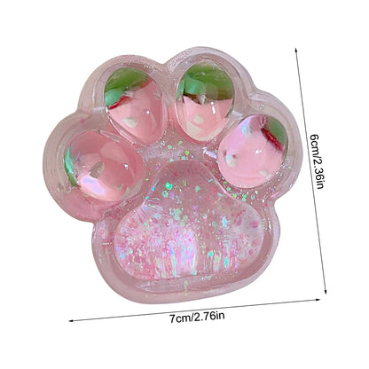 Cat Paw Squeeze Toy  Large Squeeze Cat Paw Toys Silicone PVC  Toys Sticky Soft Pinching  Decompressing Toy for Stress Relief