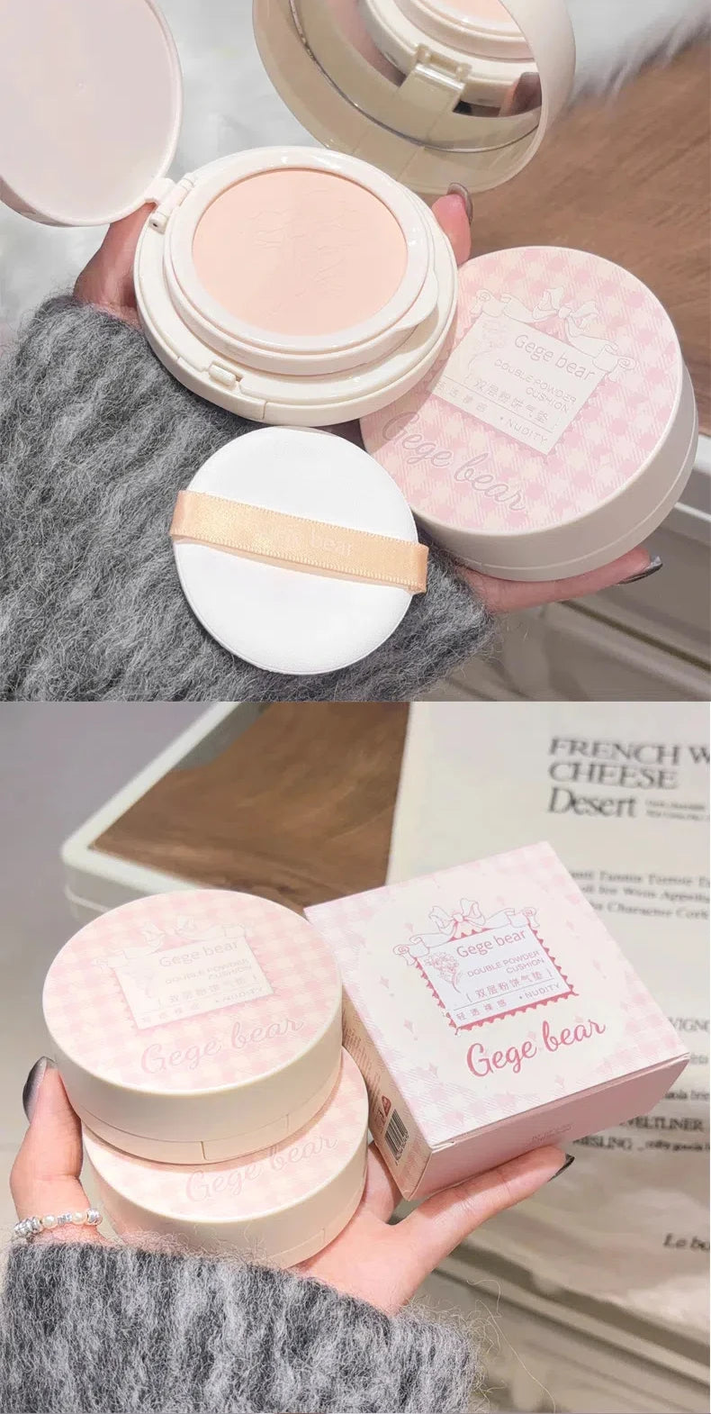 Matte Face Pressed Powder Oil Control Natural Full Coverage Moisturizing