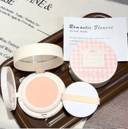 Matte Face Pressed Powder Oil Control Natural Full Coverage Moisturizing