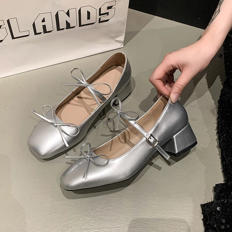 Mary Jane Shoes Fashion Butterfly-knot