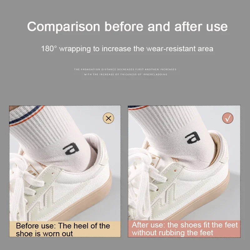 4Pcs Heel Stickers Heel Protectors Sneaker Shrinking Size Insoles Anti-wear Feet Heel Shoes Protector Sticker Patch Repair Pads