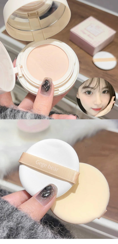 Matte Face Pressed Powder Oil Control Natural Full Coverage Moisturizing