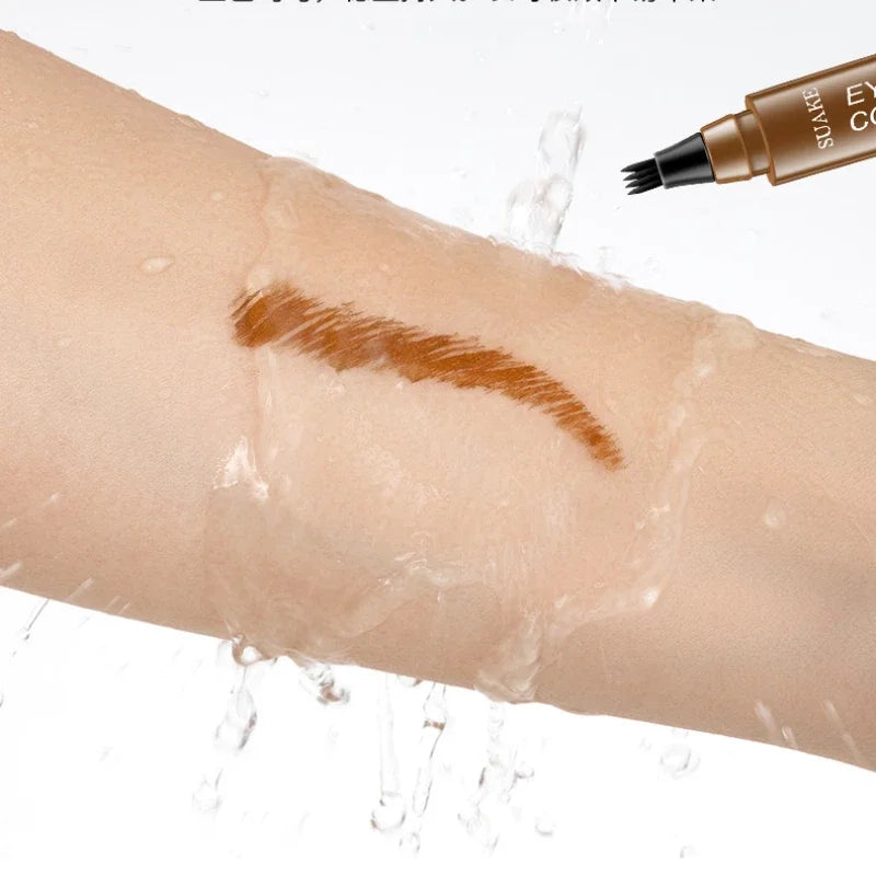5 Colors Eyebrow Pencil Waterproof 4 Fork Tip Eyebrow Tattoo Pencil