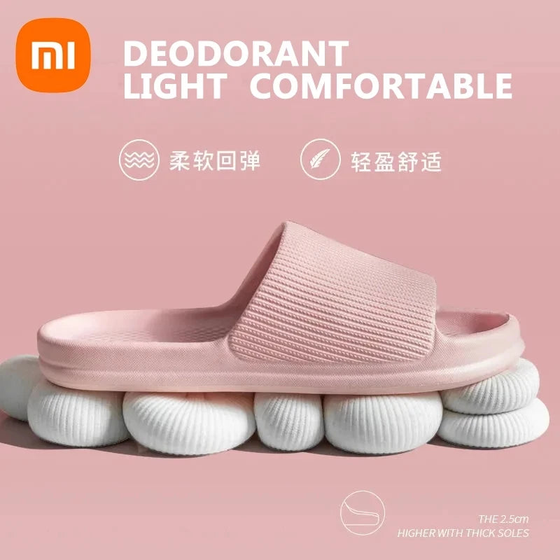 Xiaomi Fashion Men's Women's Sandals Anti-Slip Wear-Resistant EVA Thick Sole Comfortable Home Slippers Bathroom Bath Flip-Flops