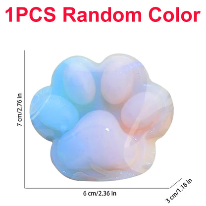 Cat Paw Squeeze Toy  Large Squeeze Cat Paw Toys Silicone PVC  Toys Sticky Soft Pinching  Decompressing Toy for Stress Relief