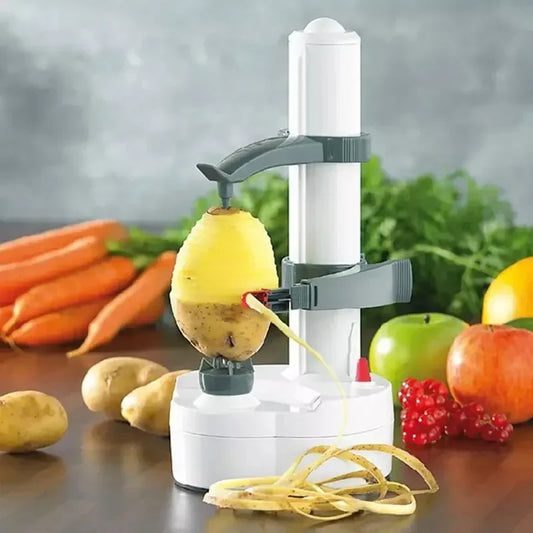 Electric Automatic Rotating Fruit & Vegetable Peeler – Potato, Apple, Lemon & More!