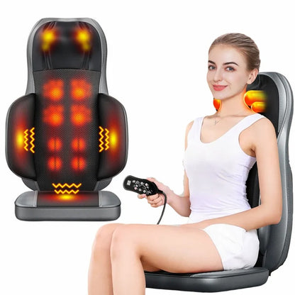Electric Massage Chair Cushion with Heat – Full Body, Neck, Back & Waist Vibrating Massage Pad – Perfect Gift for Parents & Loved Ones