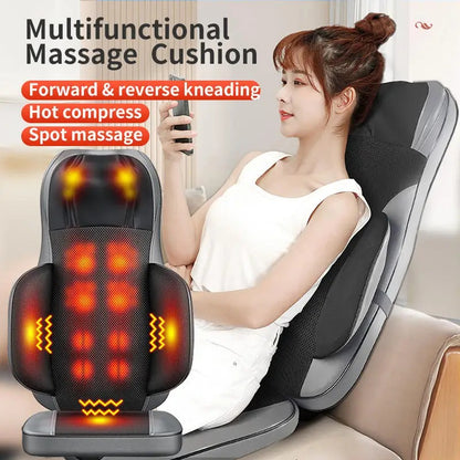 Electric Massage Chair Cushion with Heat – Full Body, Neck, Back & Waist Vibrating Massage Pad – Perfect Gift for Parents & Loved Ones