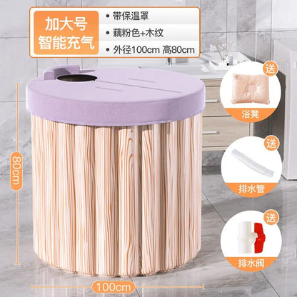 Automatic Inflatable Portable Foldable Bathtub – Easy Setup Spa Tub for Adults & Kids